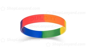 Multi Colour Debossed Silicone Segmented Wristband-DW12ASE