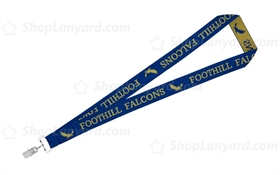 Blue Custom Woven Lanyard-WL25dxS