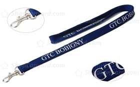 Solid Blue Tube Lanyard-TL12fxS