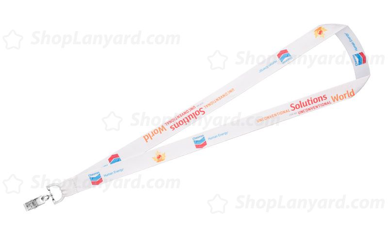 White Dye Sublimated Lanyard-DSL20dxD