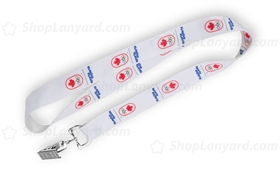 Cool White Dye Sublimated Lanyard-DSL20dxS