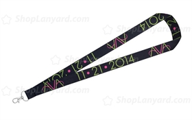 Black Dye Sublimated Lanyard-DSL25bxD