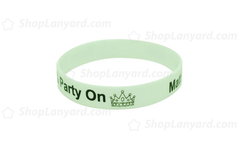 Off White Printed Silicone Wristband-PW12ASO