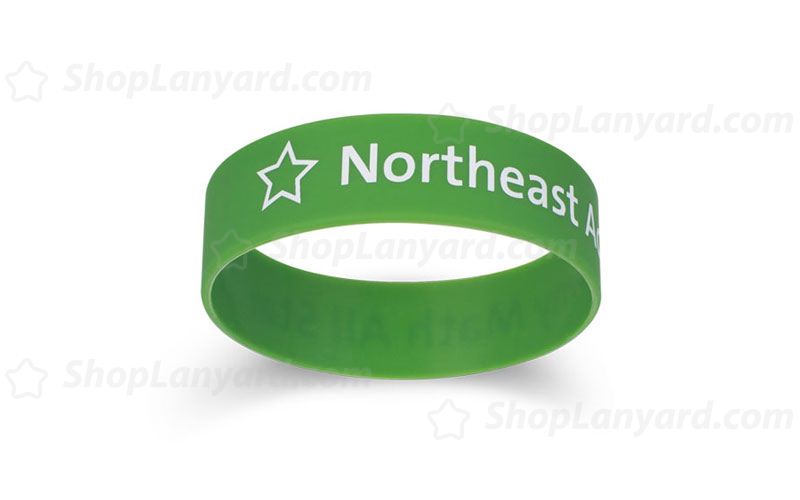 Green Printed Silicone Wristband-PW19ASO