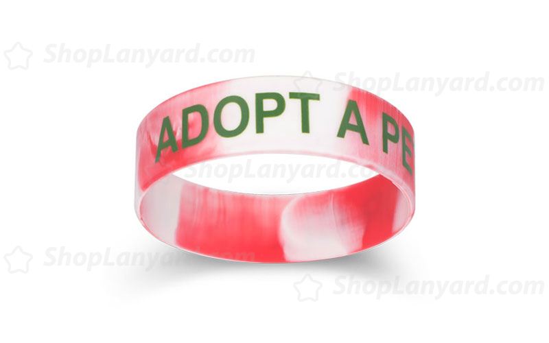 Multi Color Printed Silicone Wristband-PW19ASW