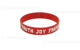 Red Printed Silicone Wristband-PW12ASO