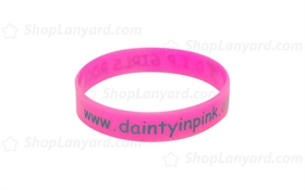 Lovely Pink Printed Silicone Wristband-PW12ASO