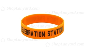 Orange Printed Silicone Wristband-PW12ASO