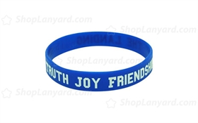 Solid Blue Printed Silicone Wristband-PW12ASO