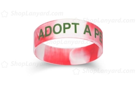 Multi Color Printed Silicone Wristband-PW19ASW