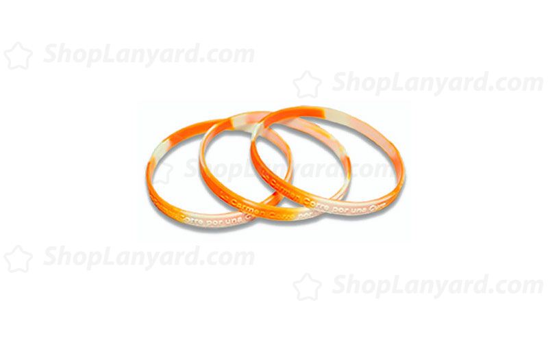 Multi Color Embossed Silicone Wristband-EW6ASE