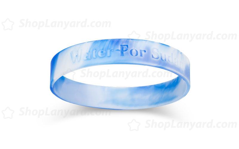 Multi Color Debossed Silicone Wristband-DW12ASW