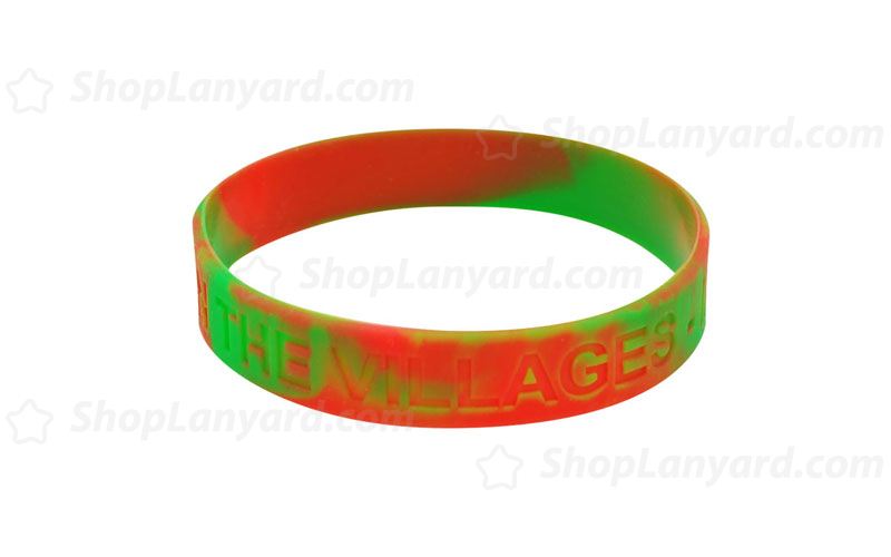 Multi Color Debossed Silicone Wristband-DW12ASW