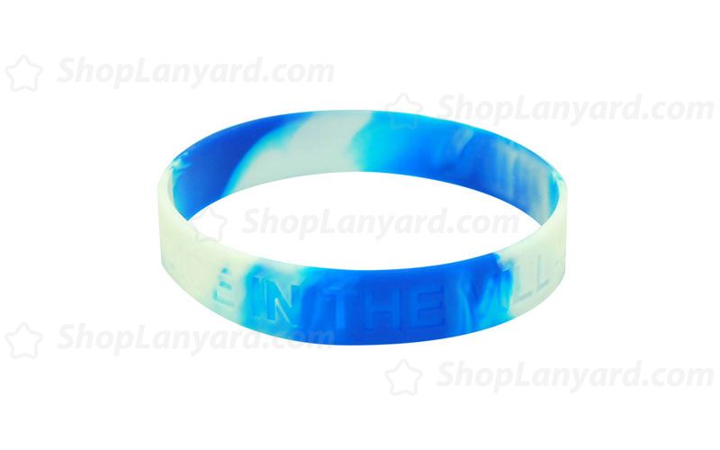 Multi Color Debossed Silicone Wristband-DW12ASW