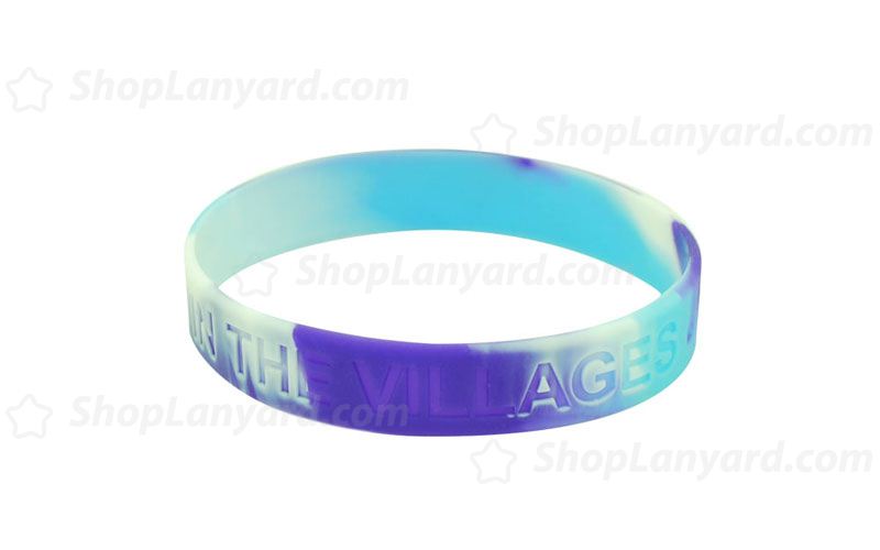 Multi Color Debossed Silicone Wristband-DW12ASW