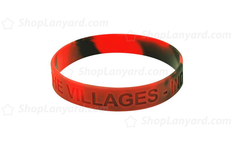 Multi Color Debossed Silicone Wristband-DW12ASW