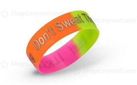 Multi Color Embossed Silicone Wristband-EPW25ASW
