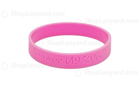Pink Debossed Silicone Wristband-DW12ASO