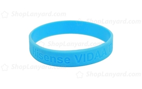 Light Blue Debossed Silicone Wristband-DW12ASO