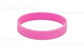 Pink Debossed Silicone Wristband-DW12ASO
