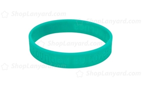 Cool Blue Debossed Silicone Wristband-DW12ASO