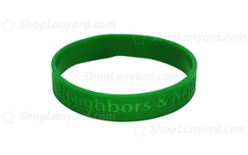 Green Debossed Silicone Wristband-DW12ASO