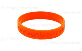 Solid Orange Debossed Silicone Wristband-DW12ASO