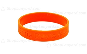 Solid Orange Debossed Silicone Wristband-DW12ASO