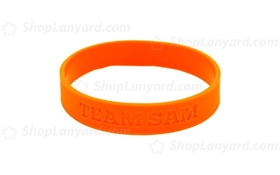 Solid Orange Debossed Silicone Wristband-DW12ASO