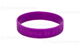 Dark Purple Debossed Silicone Wristband-DW12ASO