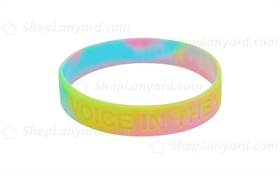 Multi Color Debossed Silicone Wristband-DW12ASW