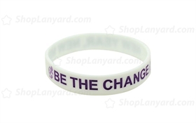 White Colorfilled Wristband-CFW12ASO