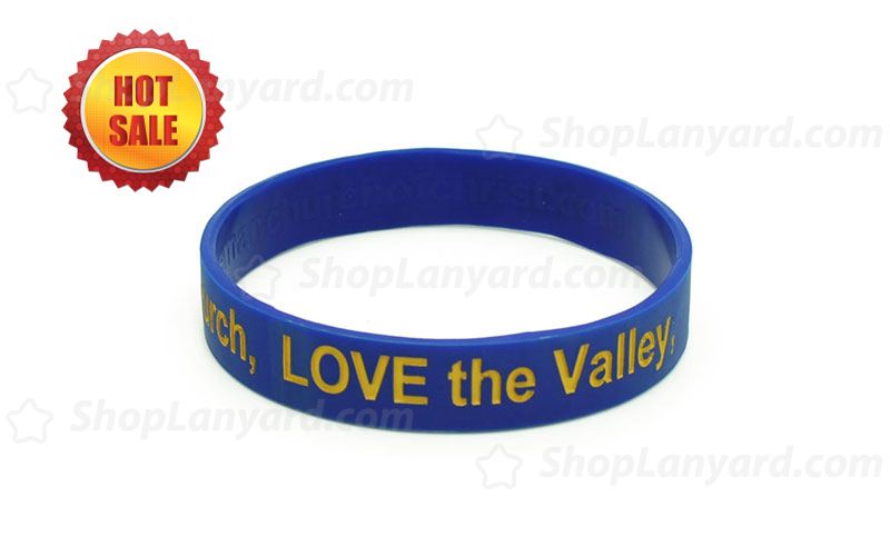 Blue Debossed Colorfilled Wristband-CFW12ASO